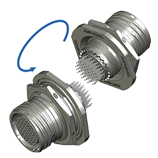 D38999 SERIES III CONNECTORS WITH PC TAIL CONTACTS FOR PRINT (Enlarge)